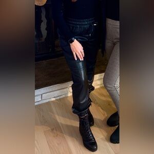 BLANK NYC leather jogger size small